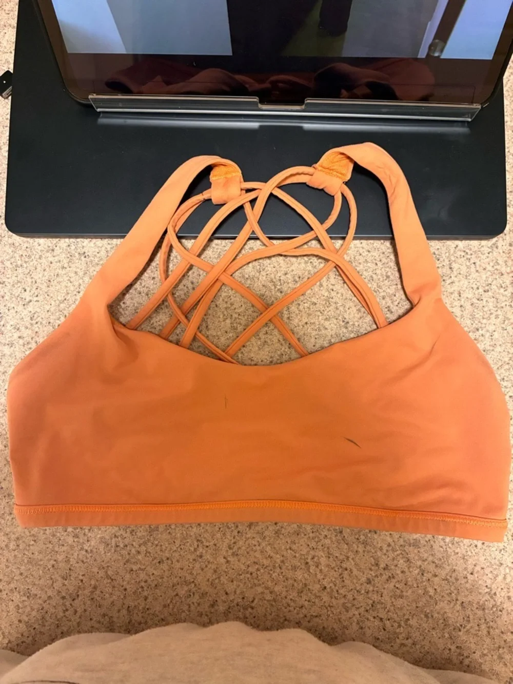 lululemon athletica Strappy Sports Bra in Bright Orange - Picture 2 of 7